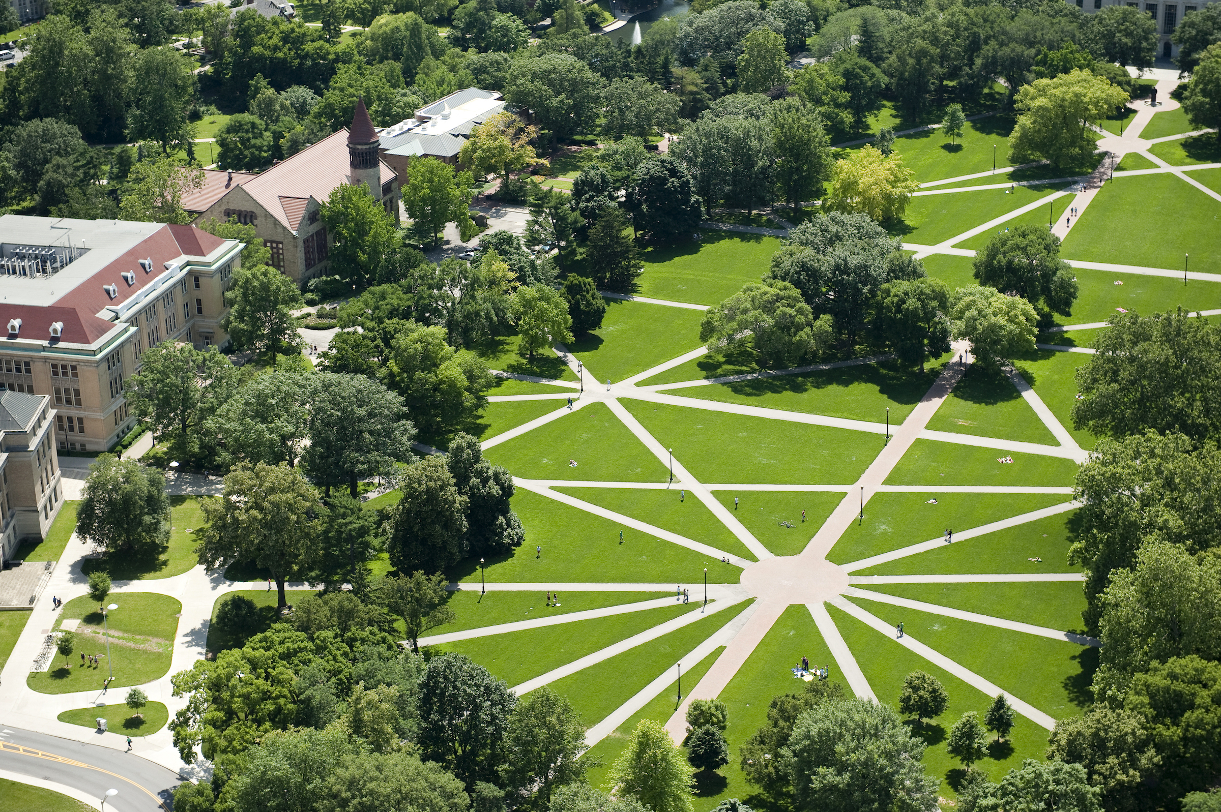 Aerial view of the Oval.